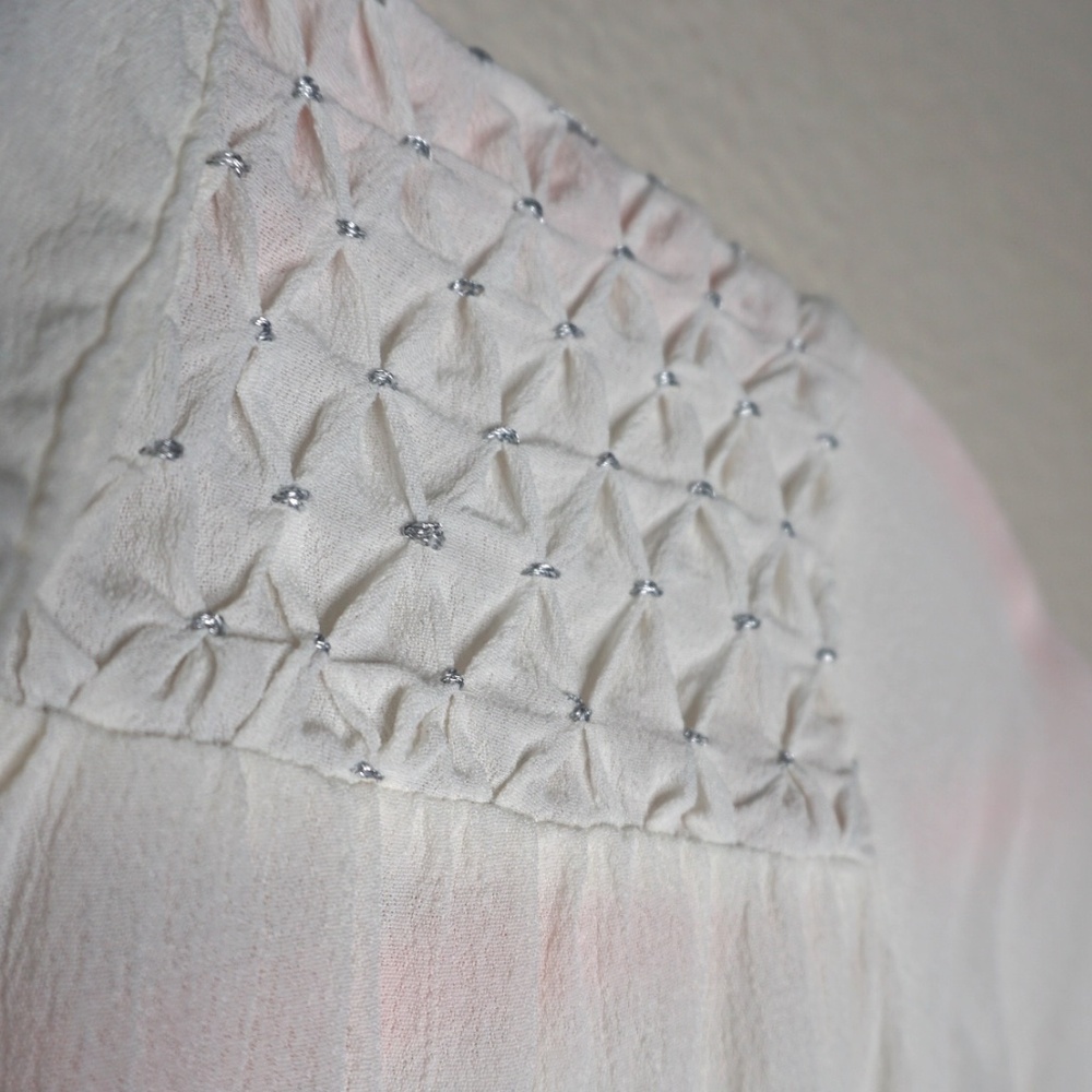 Zara Basics Collection White Viscose Button Down … - image 4